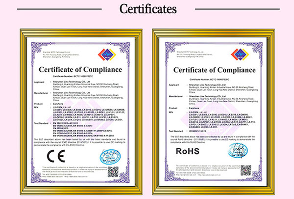 CE,ROHS certificates